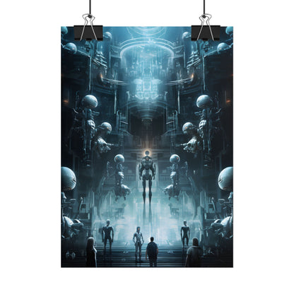 Robotic Orchestra: Minimalist Auditorium Scene - Poster