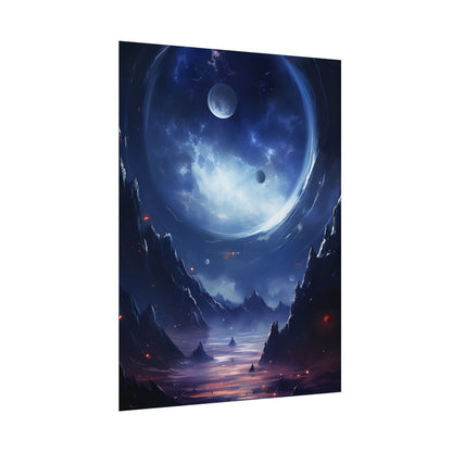 Cosmic Encounter: Black Hole Space Art - Poster