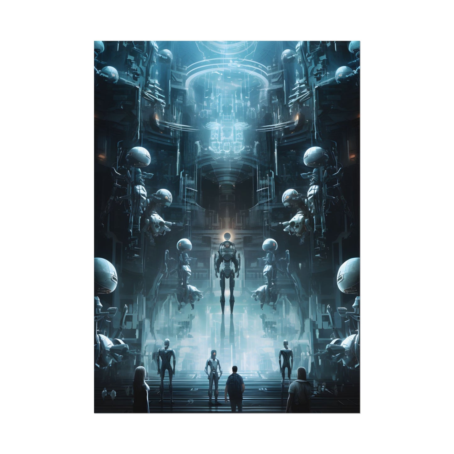 Robotic Orchestra: Minimalist Auditorium Scene - Poster