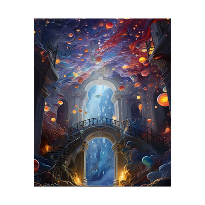 Celestial Art Gallery: Atmospheric Interior Space - Poster