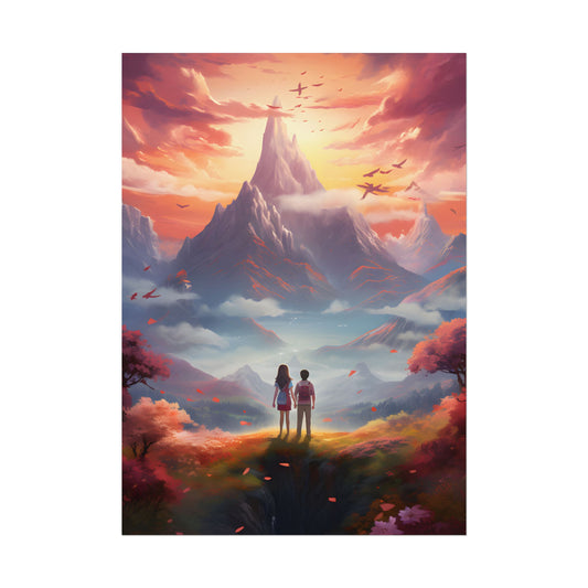Peaceful Meadow: Children's Serene Moment - Poster