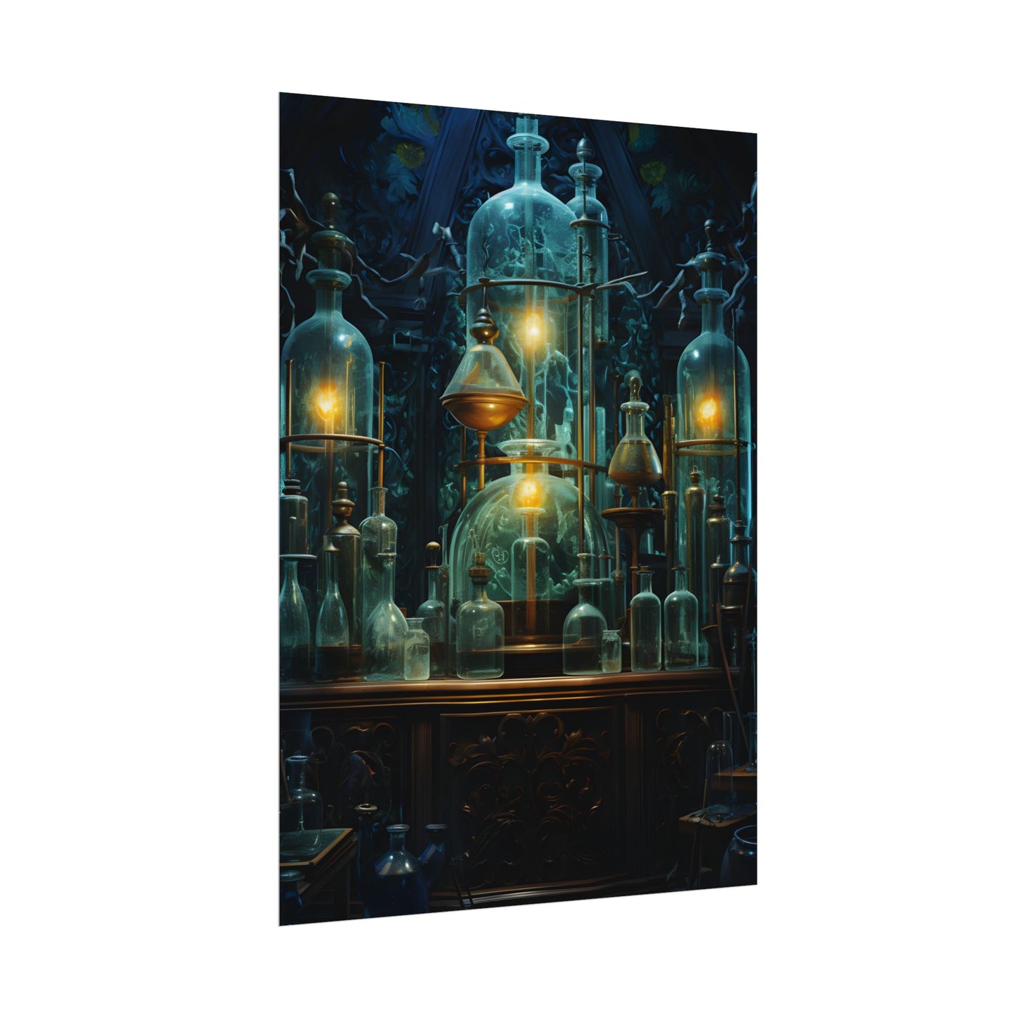 Laboratory Scene: Scientist in Chemical Research - Poster