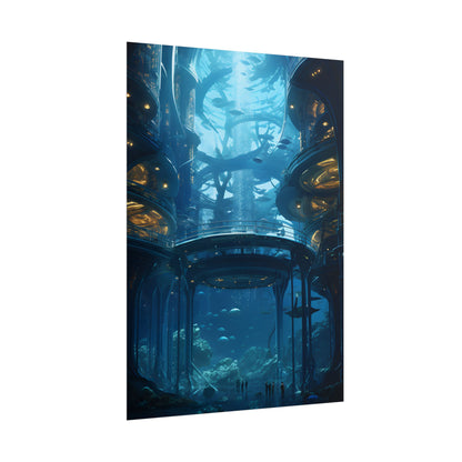 Advanced Underwater City: Visionary Metropol in the Future - Poster