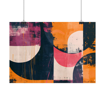 Vibrant Abstract Geometries: Colorful Artwork in Bold Shades - Poster