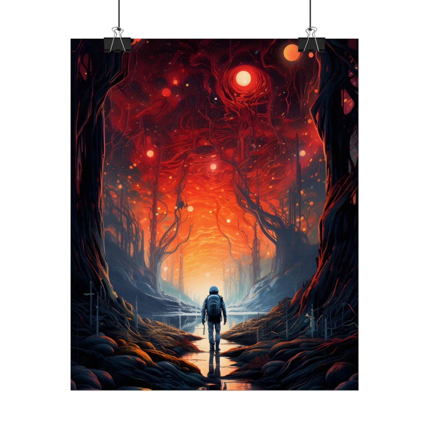 Futuristic Wilderness Explorer: Sci-Fi Adventure Digital Art - Poster