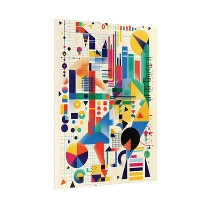 Colorful Educational Artwork: Statistical Illustration - Poster