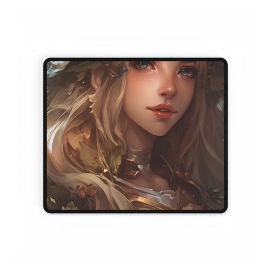 Stunning Blonde Portrait: Natural Outdoor Beauty - Desk Mat