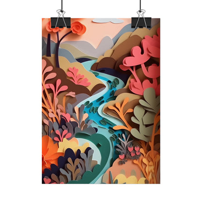 Eye-Catching American Landscape: Paper Quilling Art - Poster