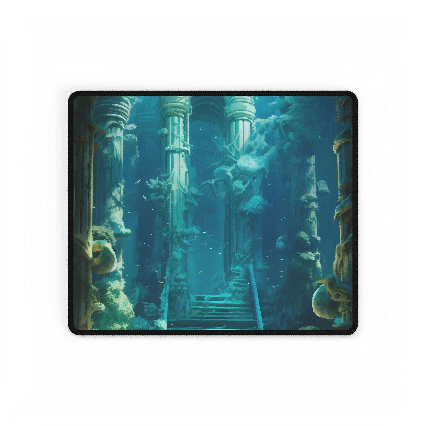 Lost Underwater Civilization: Submerged Ancient Ruins - Desk Mat