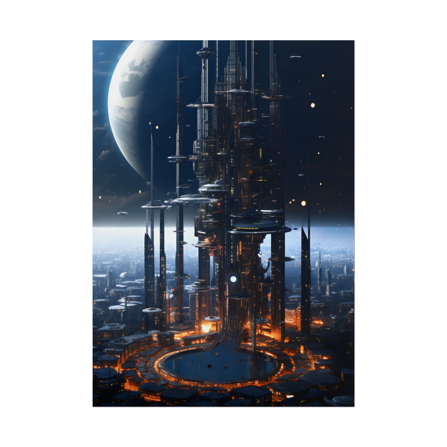 Massive Space Station: Industrial Orbit Artwork - Poster