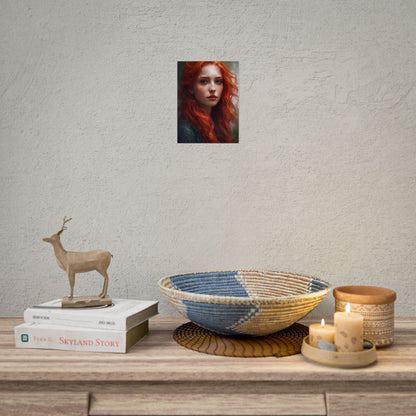 Astonishing Redhead Portrait: Female Artwork - Poster