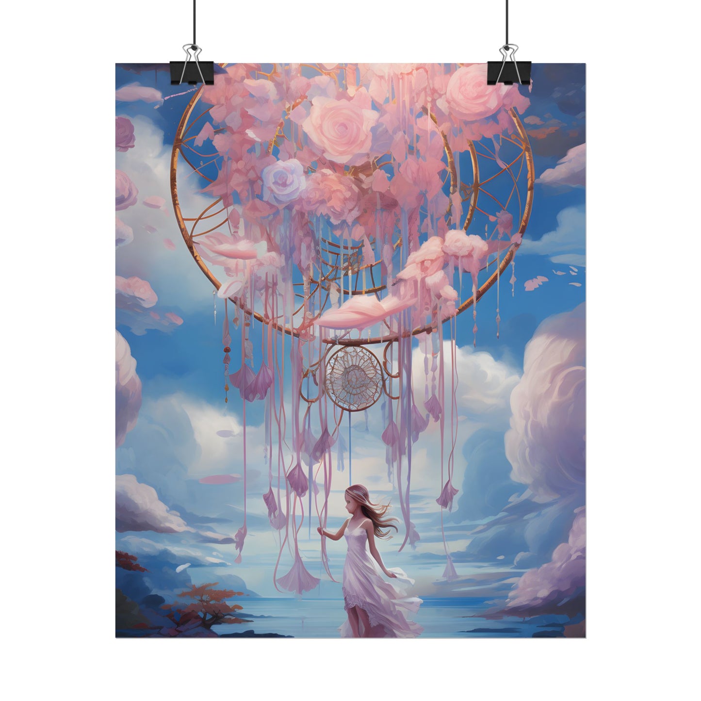 Dreamscape of Whispers: Ethereal Realm Digital Artwork - Poster