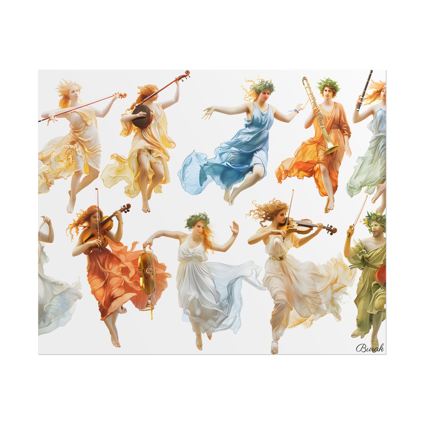 Ethereal Goddesses of Greece: Athena to Nemesis Artwork - Poster