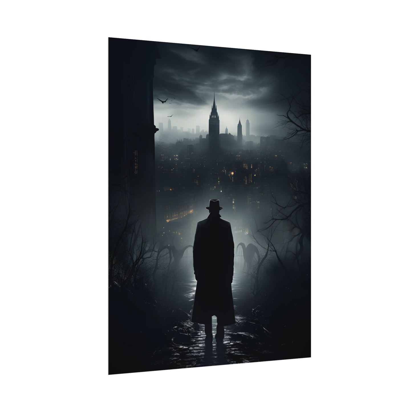 Dark Streets, Hard-Boiled: Urban Fantasy Detective Artwork - Poster