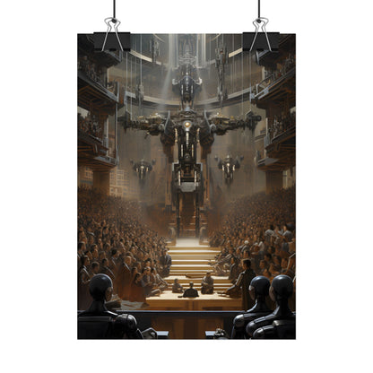 Robot Symphony: Elevated View of Robot Orchestra - Poster