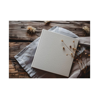 Minimalist Notebook with Embossed Dot Pattern - Poster