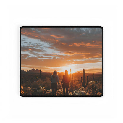 Desert Sunset Duo: Outdoor Artwork - Desk Mat