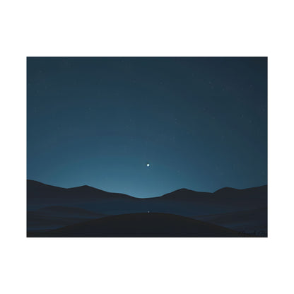 Minimalist Night Sky: Abstract Starry Art - Poster