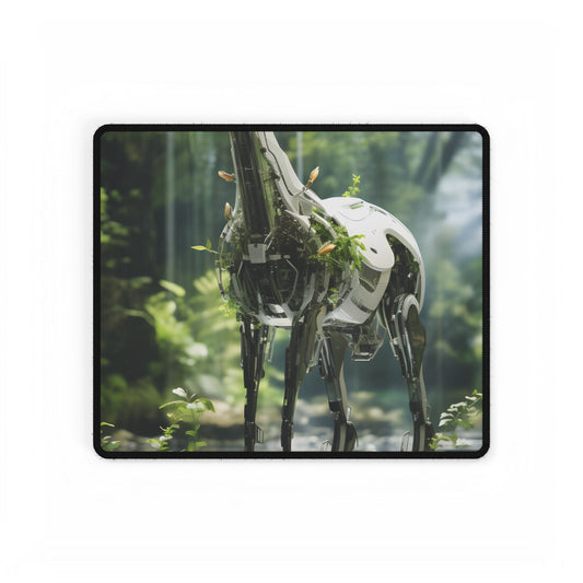 Robotic Wildlife Sanctuary: AI-Operated Haven for Animals - Desk Mat