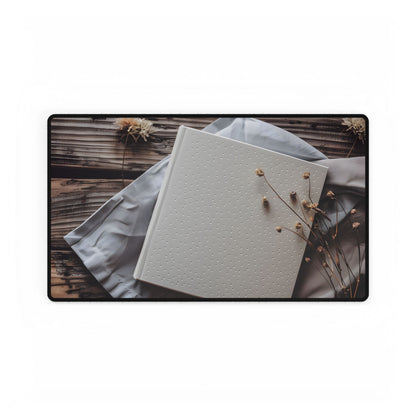 Minimalist Notebook with Embossed Dot Pattern - Desk Mat