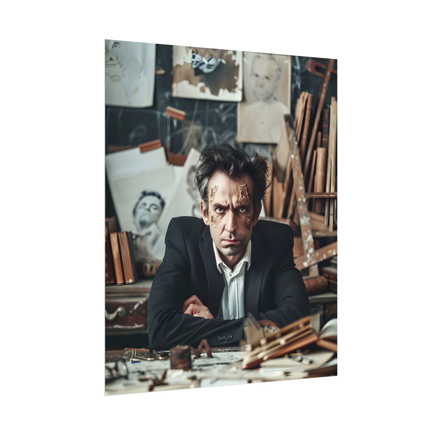 Intimate Self-Reflection: A Man's Portrait - Poster