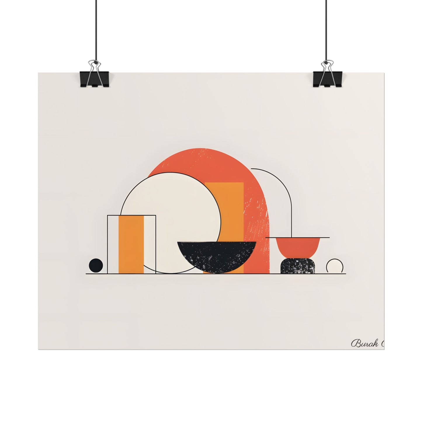 Minimalist Digital Product Design: Bold Block Artwork - Poster