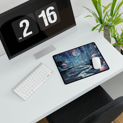 Celestial Art Gallery: Modern Architectural Design - Desk Mat