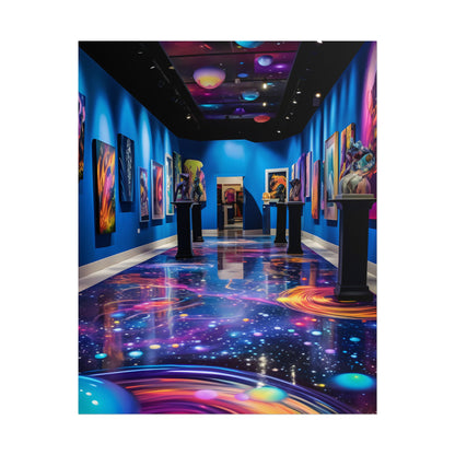 Celestial Art Gallery: Wide-Angle View with Soft Lighting - Poster