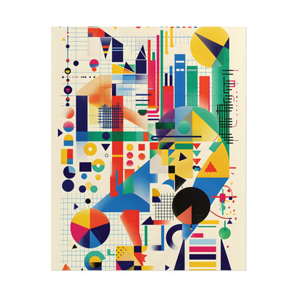 Colorful Educational Artwork: Statistical Illustration - Poster