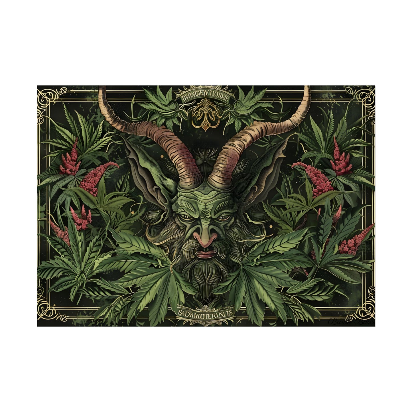 Victorian Devil: Dark Ominous Illustration - Poster