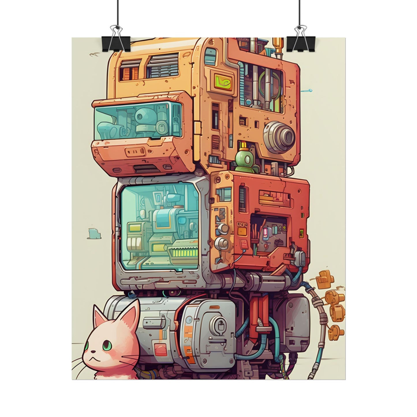 Pixel Perfect Cyber-Pet: Whimsical Gamified Art - Poster