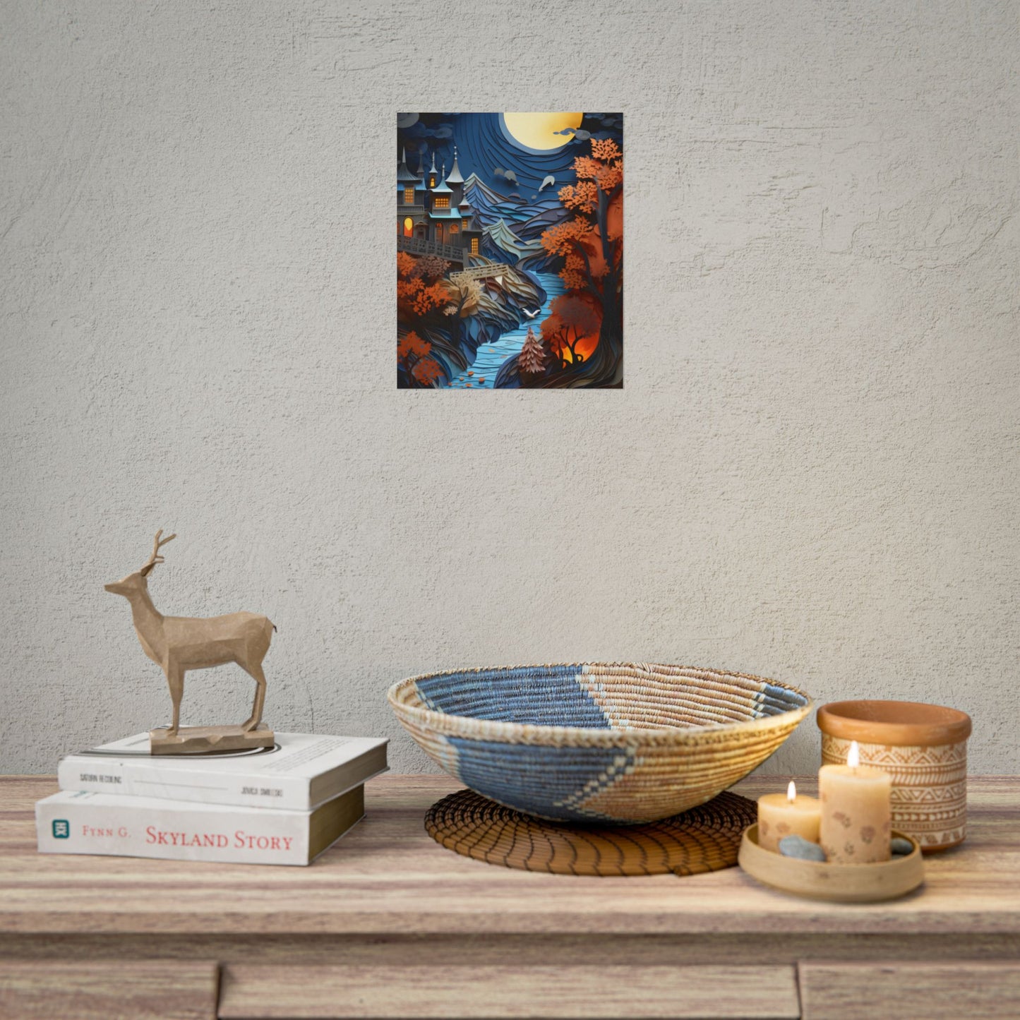 Eye-Catching European Landscape: Realistic Paper Quilling Artwork - Poster