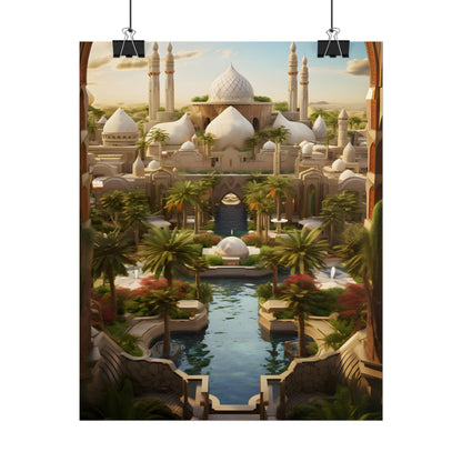 Desert Oasis Dreams: Arabian Nights-Inspired Artwork - Poster