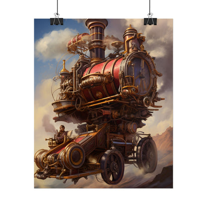 Steampunk Thrill: Airship Sky Race Adventure - Poster