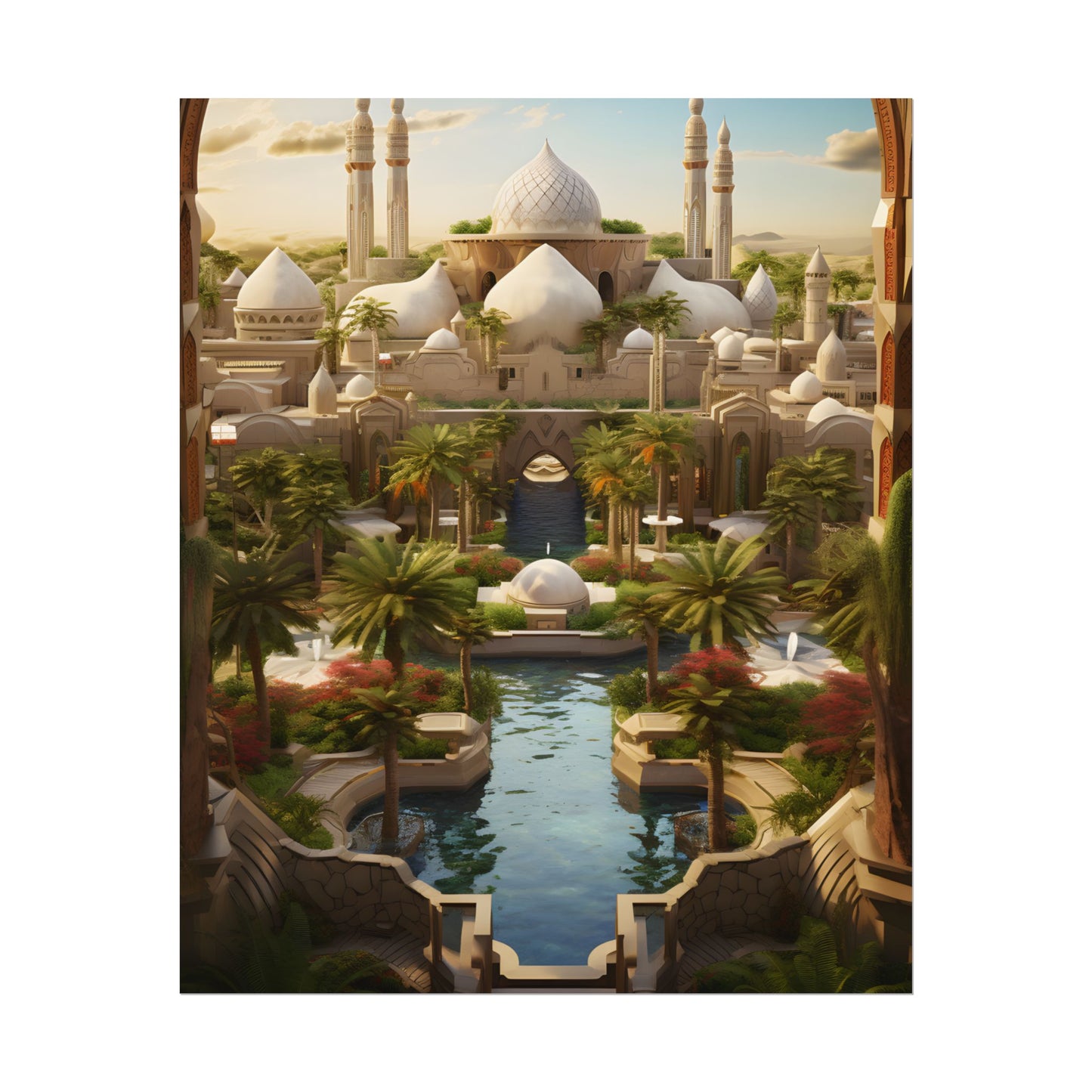Desert Oasis Dreams: Arabian Nights-Inspired Artwork - Poster