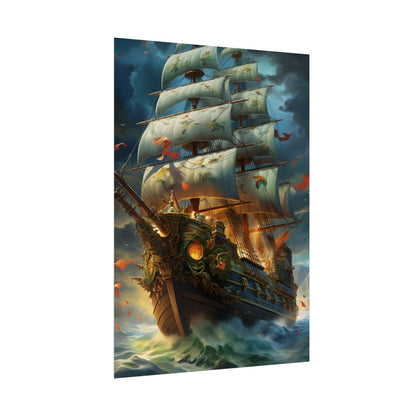 Time-Traveling Sailors: Pirate Crew Adventure Artwork - Poster