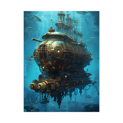 Steampunk Oceanic Adventure: Embarking on a Thrilling Voyage - Poster