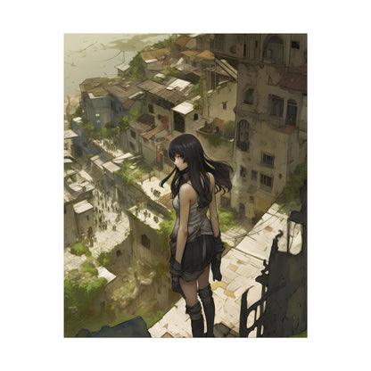 Dramatic Bird's Eye View: Mysterious Anime Encounter - Poster