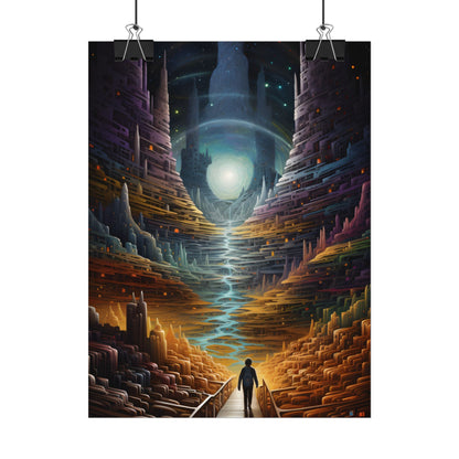 Space Explorer Journey: Astronaut in Cosmic Adventure - Poster