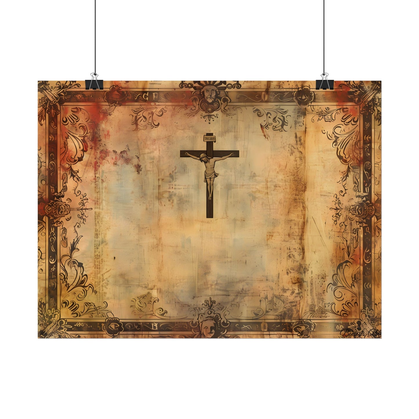 Vintage Biblical Art Print: A Historical Scene - Poster