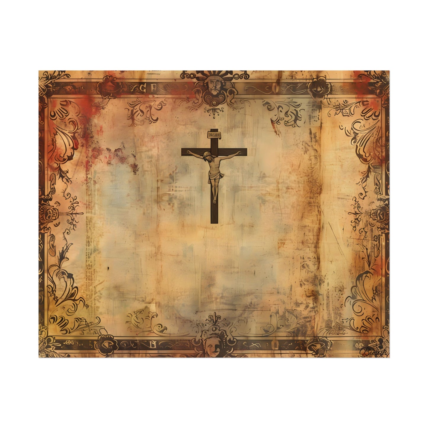 Vintage Biblical Art Print: A Historical Scene - Poster