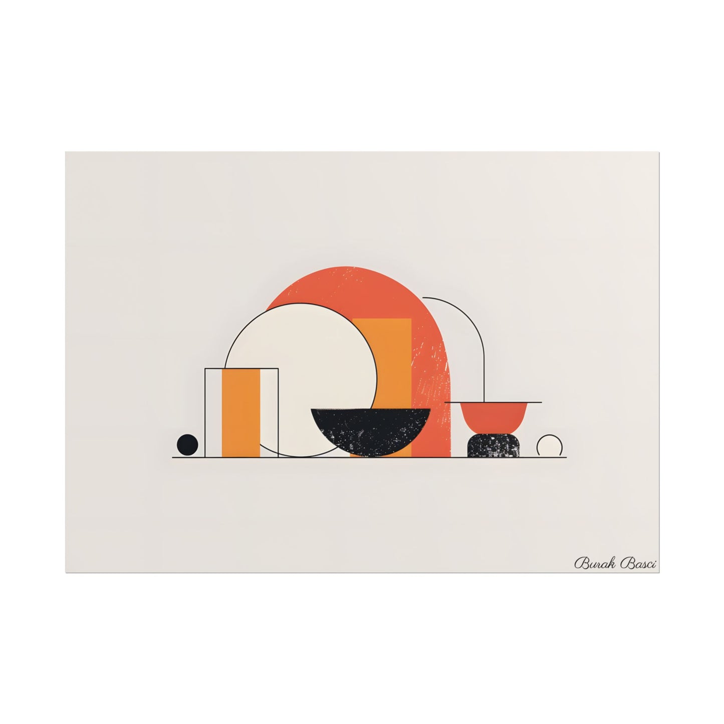 Minimalist Digital Product Design: Bold Block Artwork - Poster