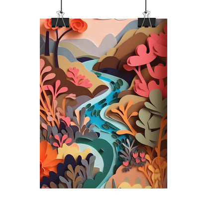 Eye-Catching American Landscape: Paper Quilling Art - Poster