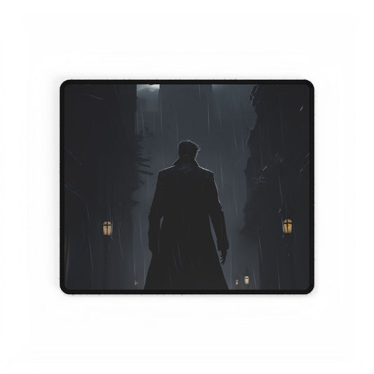 Urban Noir Detective: Fantasy Artwork Print - Desk Mat