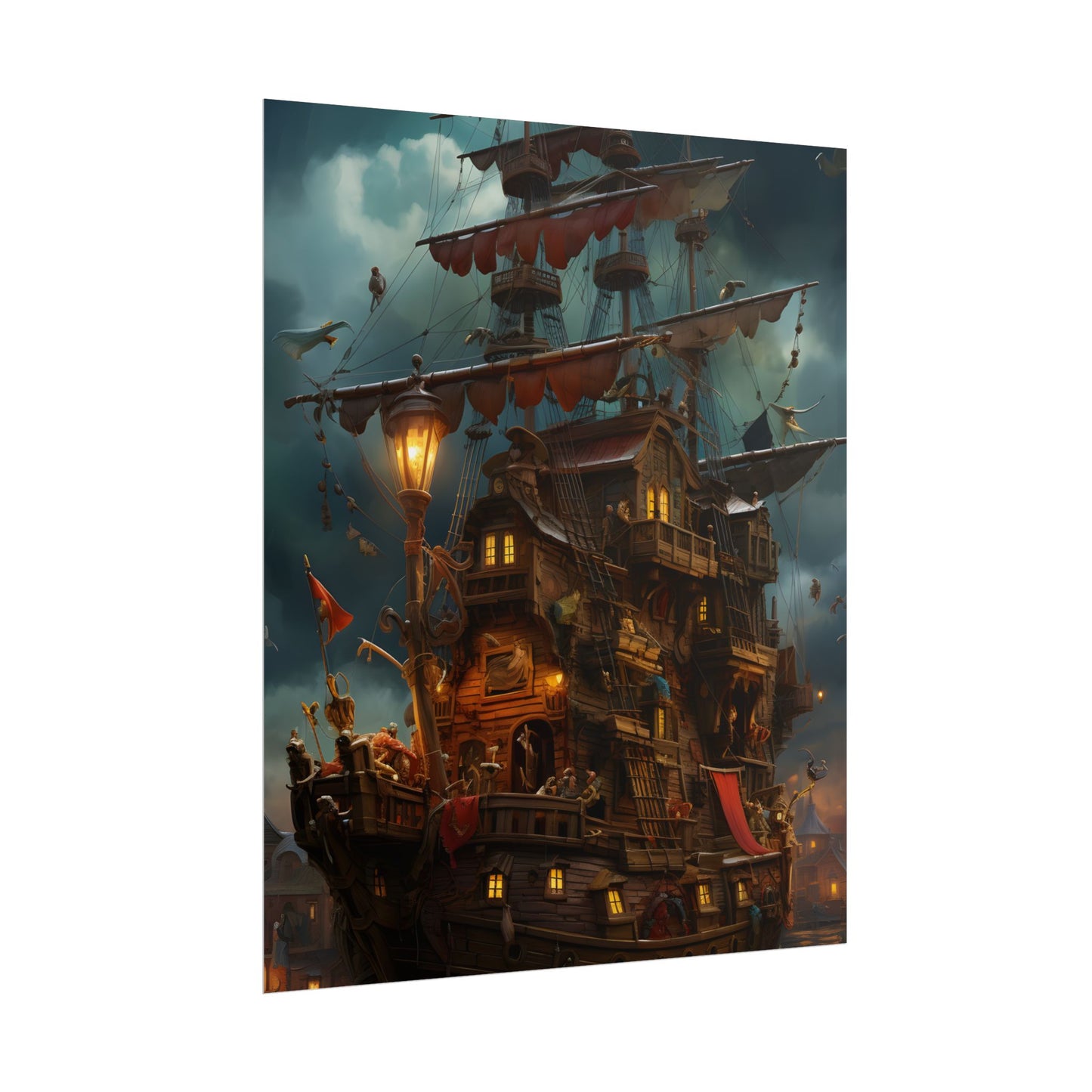 Swashbuckling Time-Traveling Pirates: Traditional Pirate Art - Poster