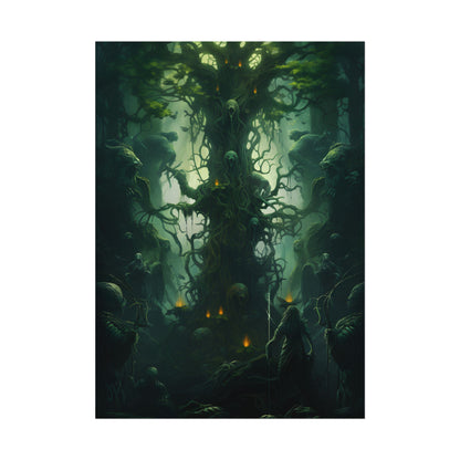 Mystical Forest Guardians: Ancient Tree Spirits Unite - Poster