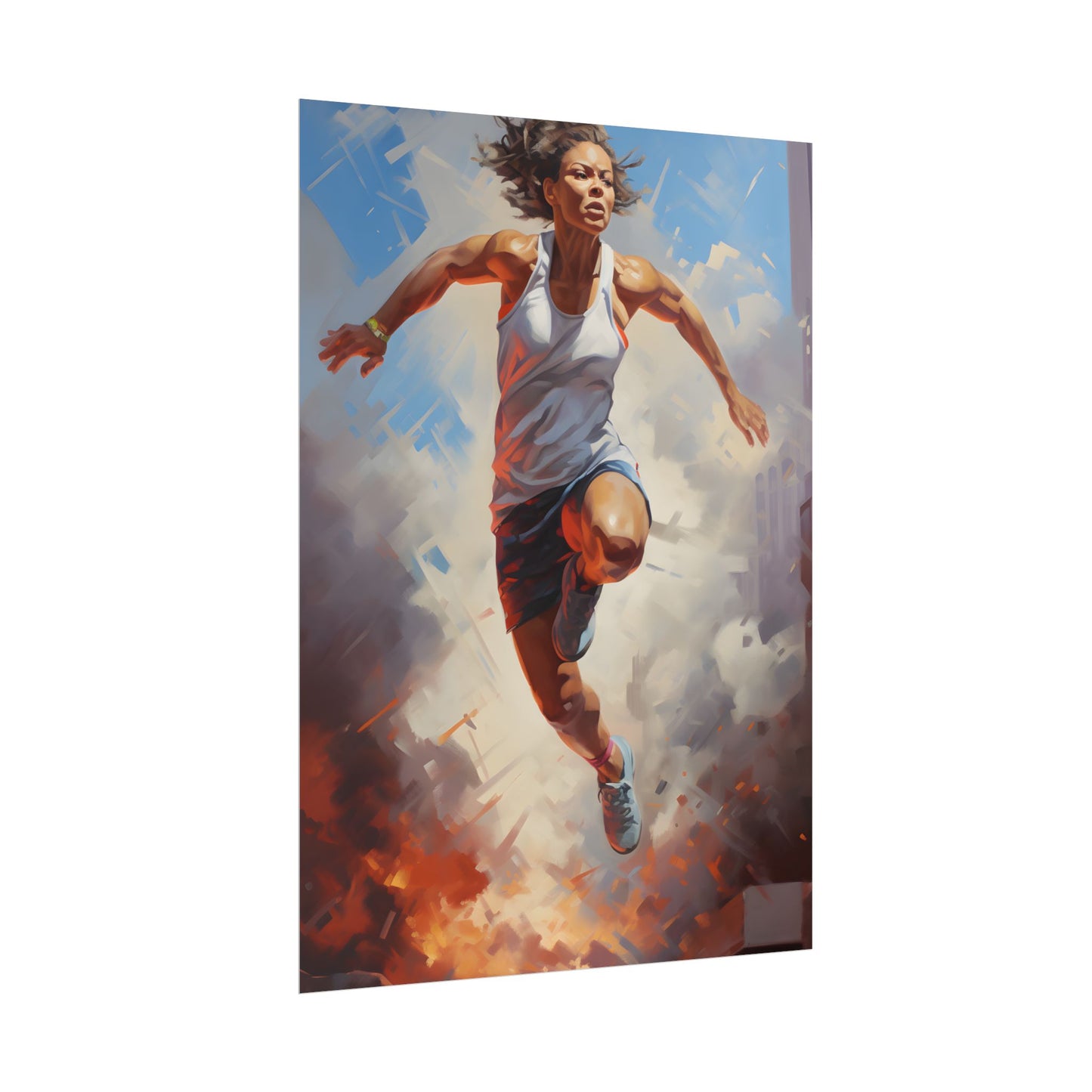 Passionate Athlete: Dedicated Portrait - Poster