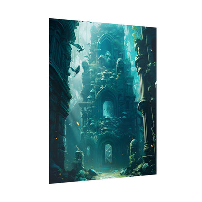 Lost Underwater Civilization: Ancient Artifacts in Mysterious Depths - Poster