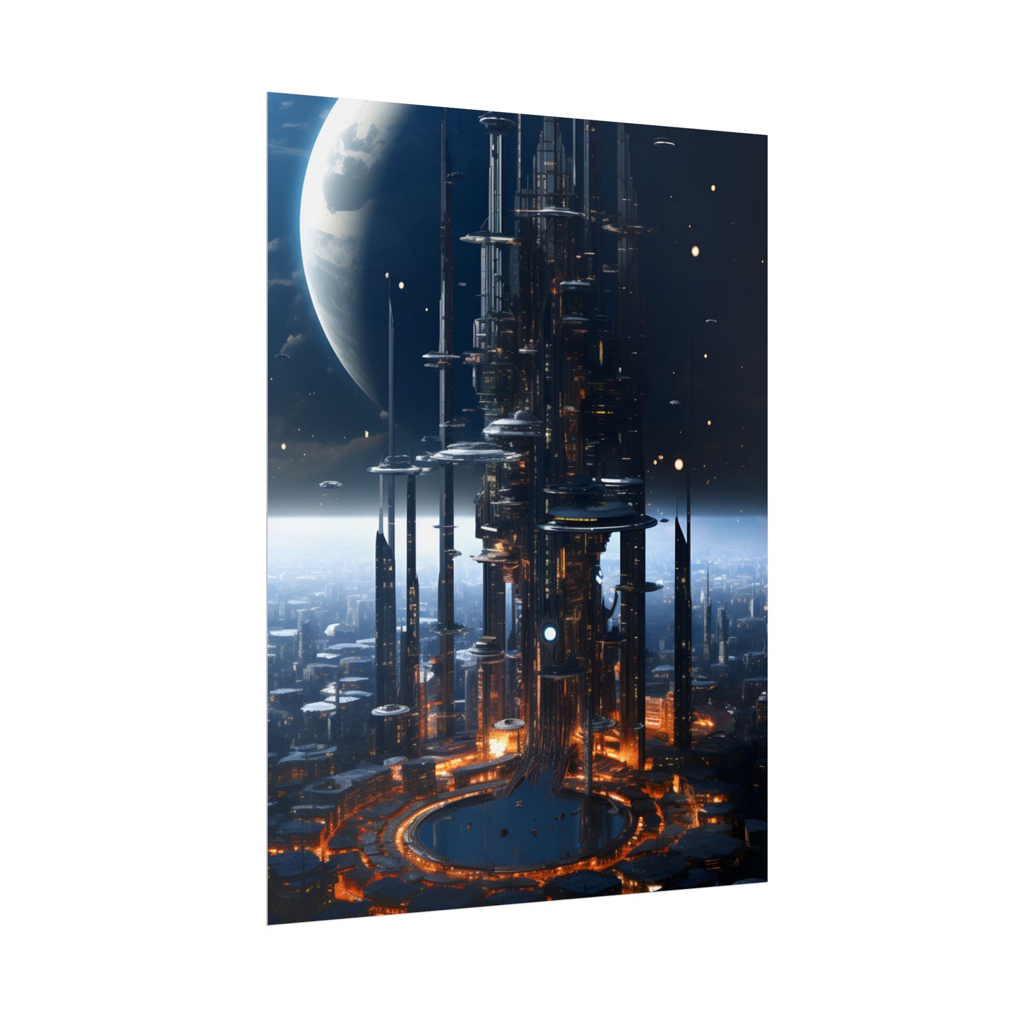 Massive Space Station: Industrial Orbit Artwork - Poster