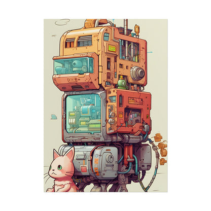 Pixel Perfect Cyber-Pet: Whimsical Gamified Art - Poster